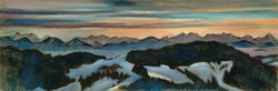 Winterabend bei Diex, 40x120