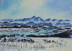 Winterlandschaft bei der Drau (Penk)