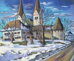Diex, Kirche im Winter